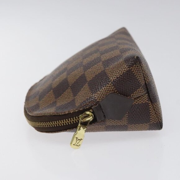 LOUIS VUITTON Damier Ebene Pochette Cosmetic PM Pouch N47516 LV Auth 113477 - Picture 4 of 16